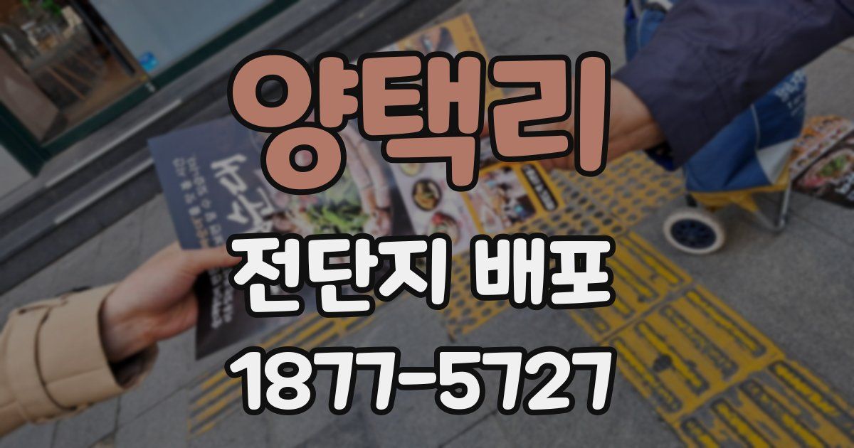 양택리 전단지 배포
