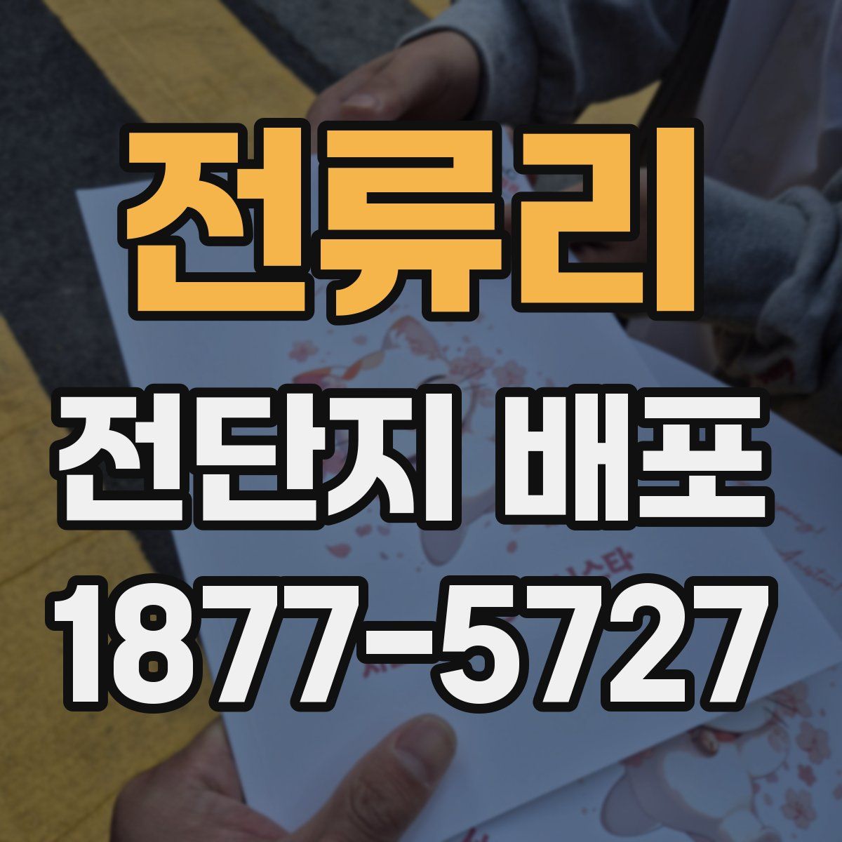 전류리 전단지 배포