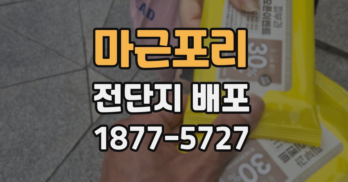 마근포리 전단지 배포