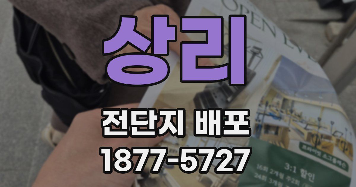 상리 전단지 배포