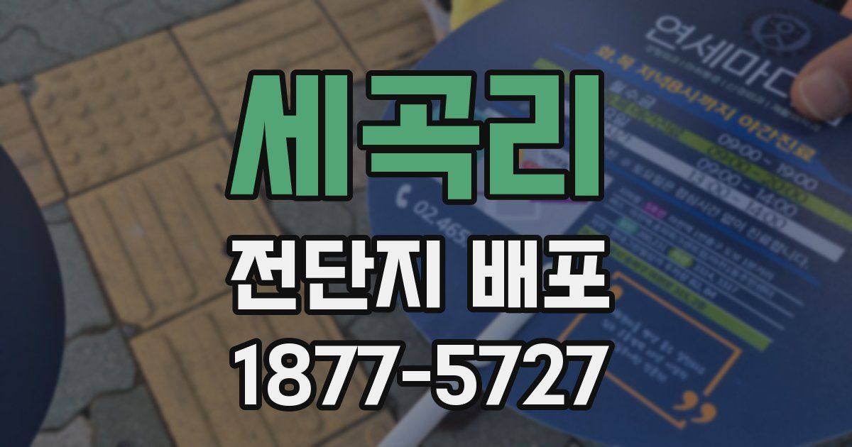 세곡리 전단지 배포