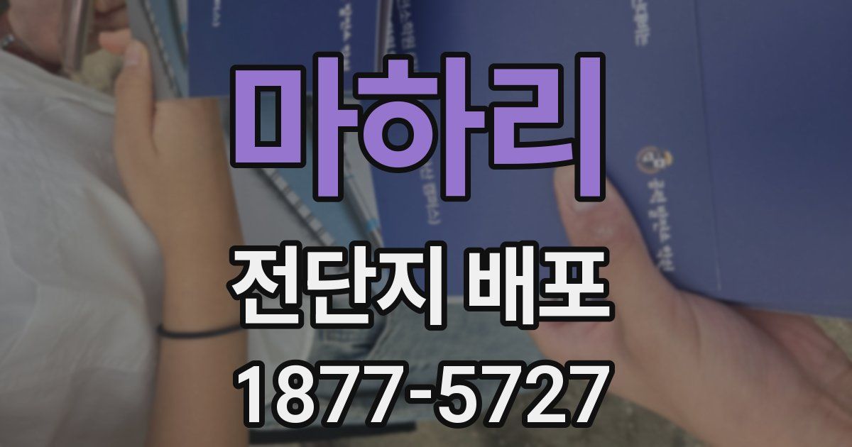 마하리 전단지 배포