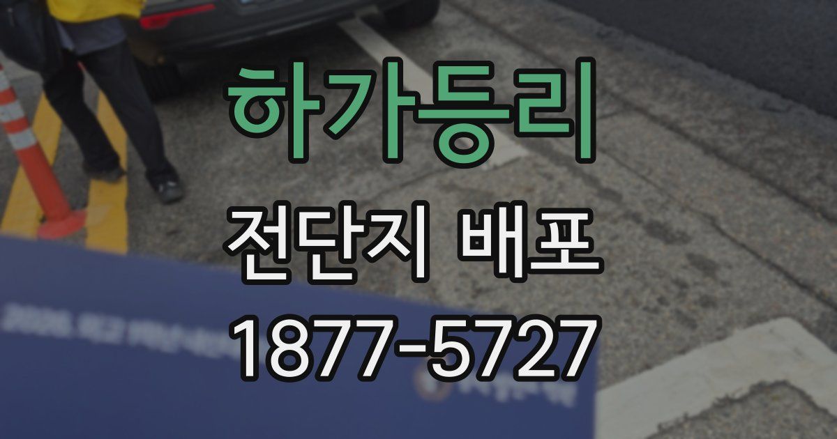 하가등리 전단지 배포