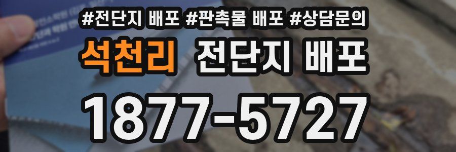 석천리 전단지 배포