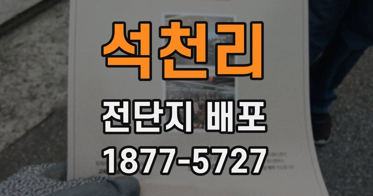 석천리 전단지 배포