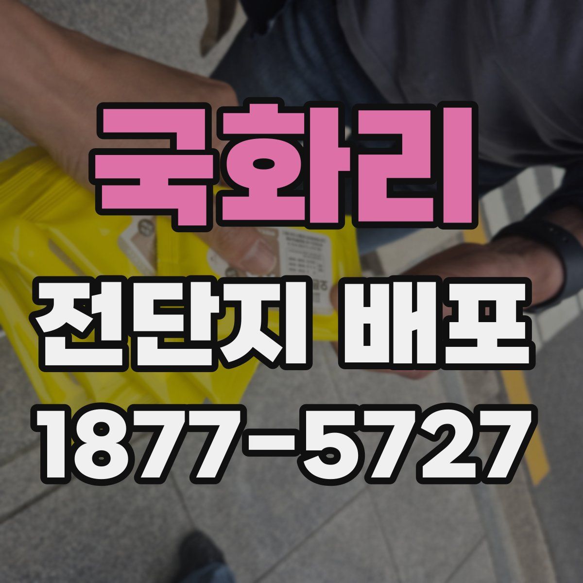 국화리 전단지 배포