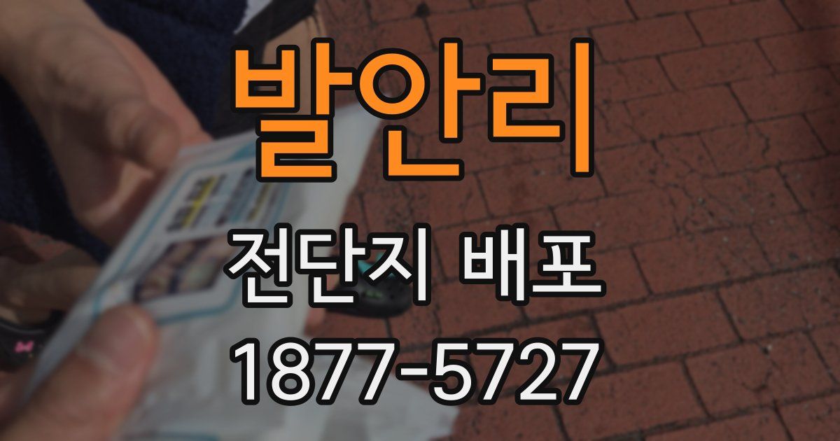발안리 전단지 배포