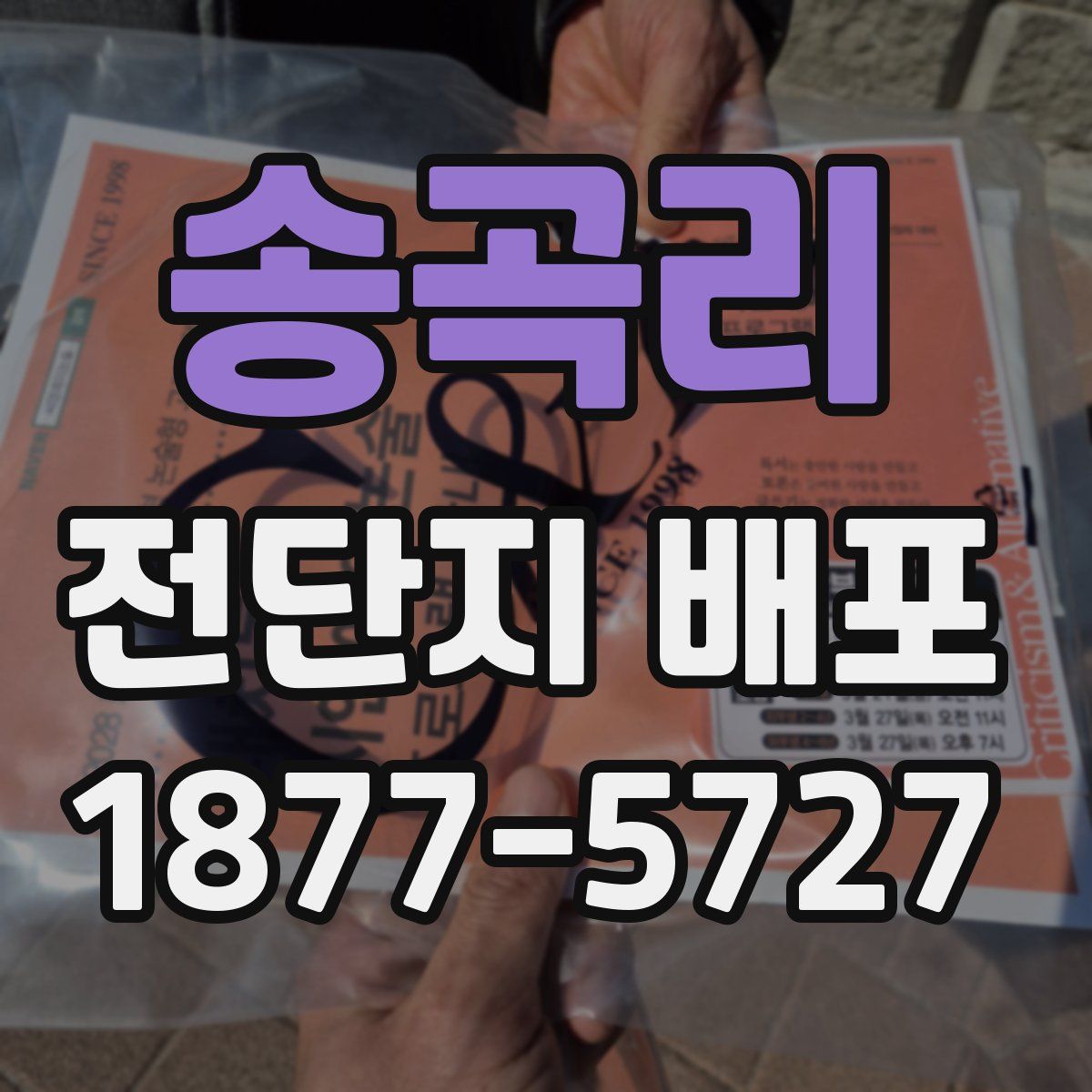 송곡리 전단지 배포