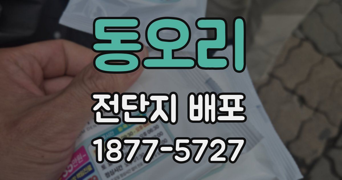 동오리 전단지 배포
