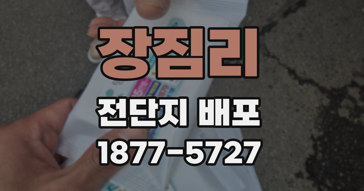 장짐리 전단지 배포