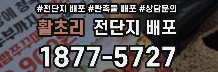 활초리 전단지 배포