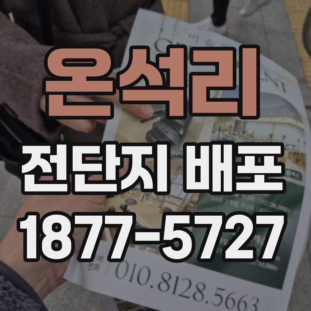 온석리 전단지 배포
