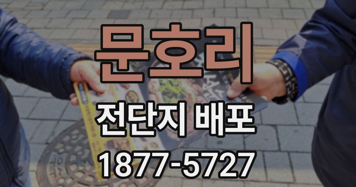 문호리 전단지 배포