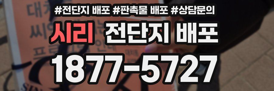 시리 전단지 배포