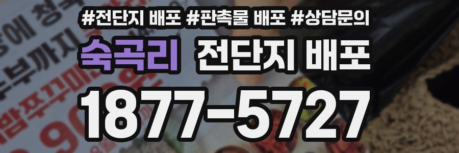 숙곡리 전단지 배포