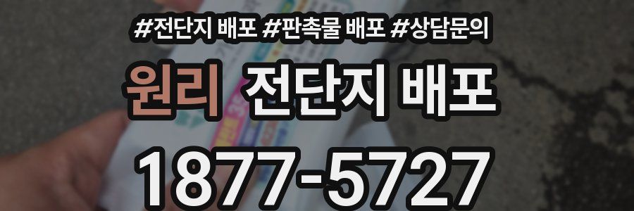 원리 전단지 배포