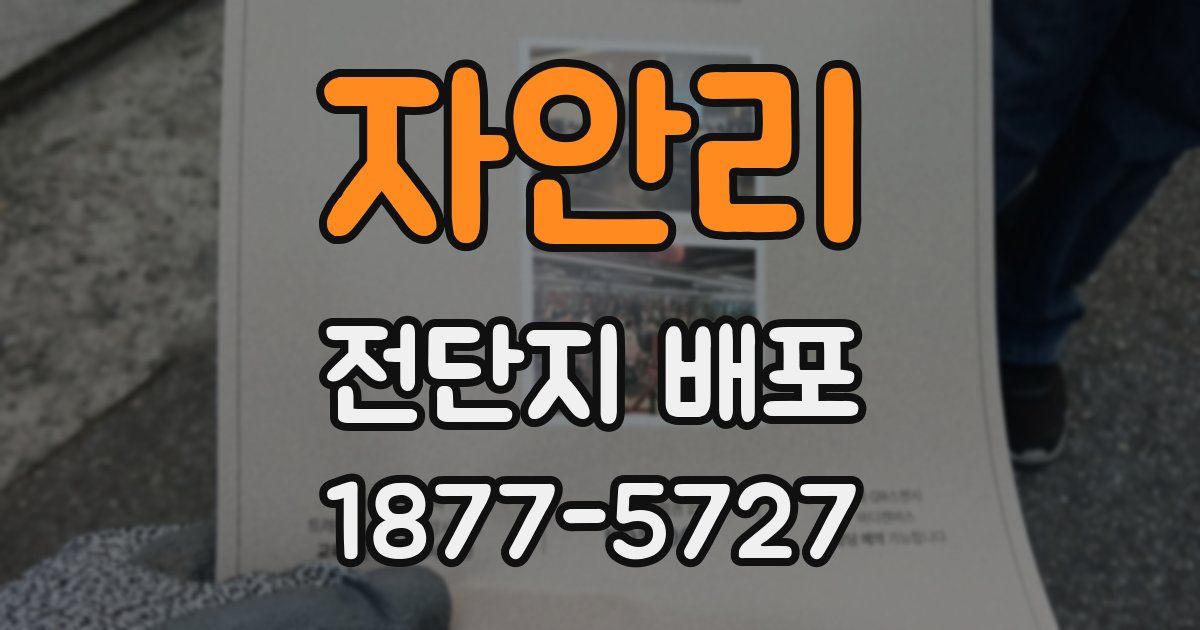 자안리 전단지 배포