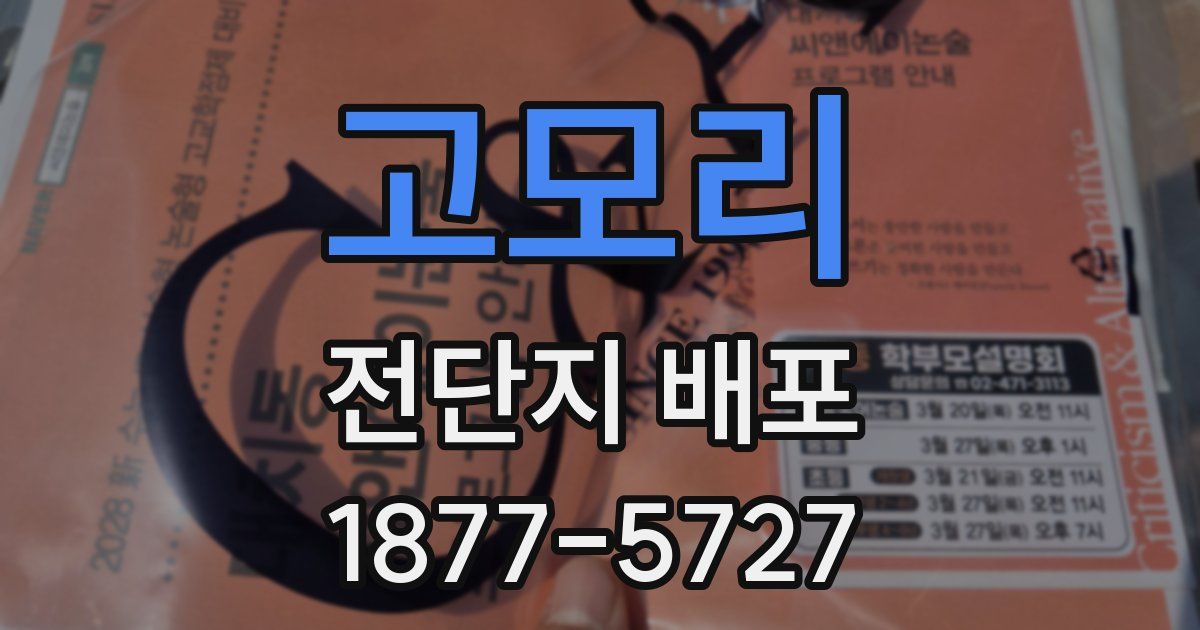 고모리 전단지 배포
