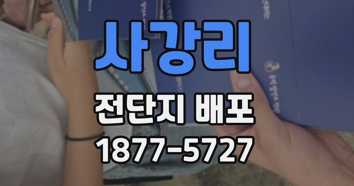 사강리 전단지 배포