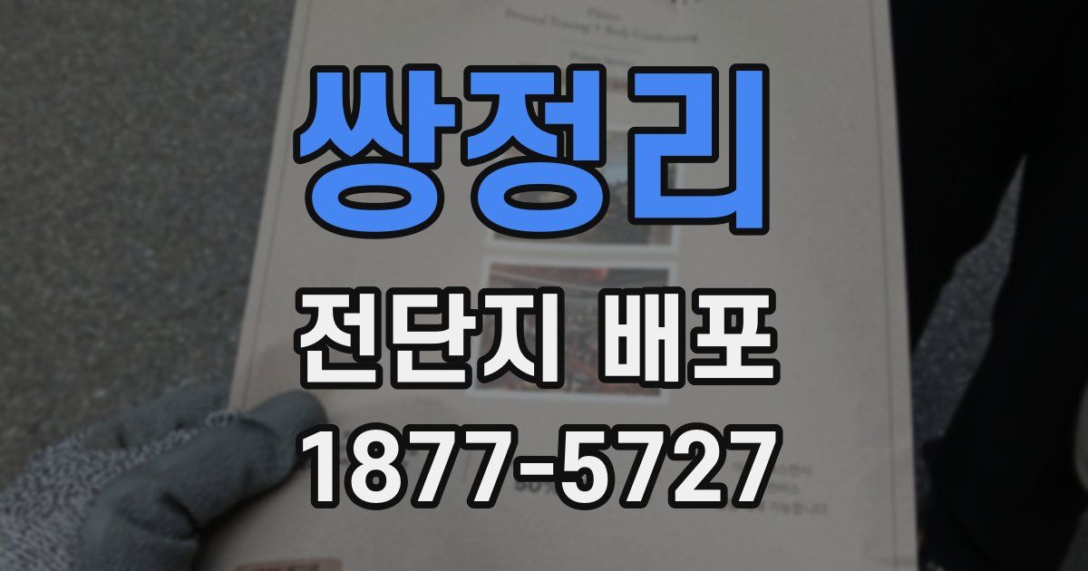쌍정리 전단지 배포