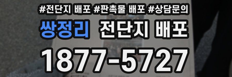 쌍정리 전단지 배포