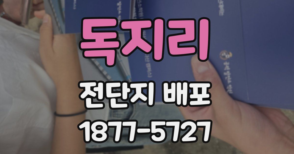 독지리 전단지 배포
