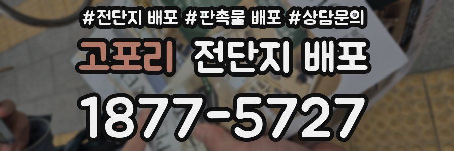 고포리 전단지 배포