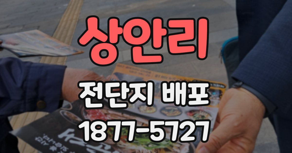 상안리 전단지 배포