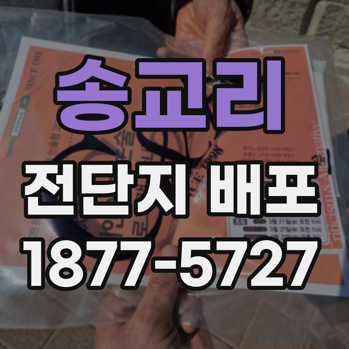 송교리 전단지 배포
