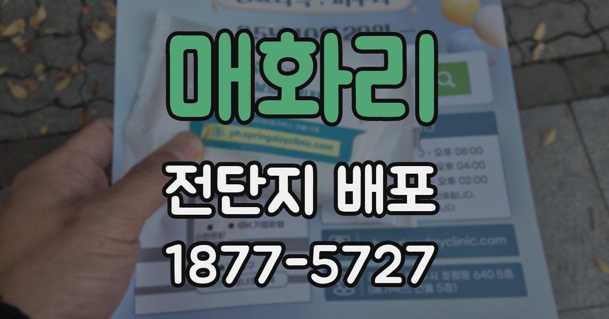 매화리 전단지 배포