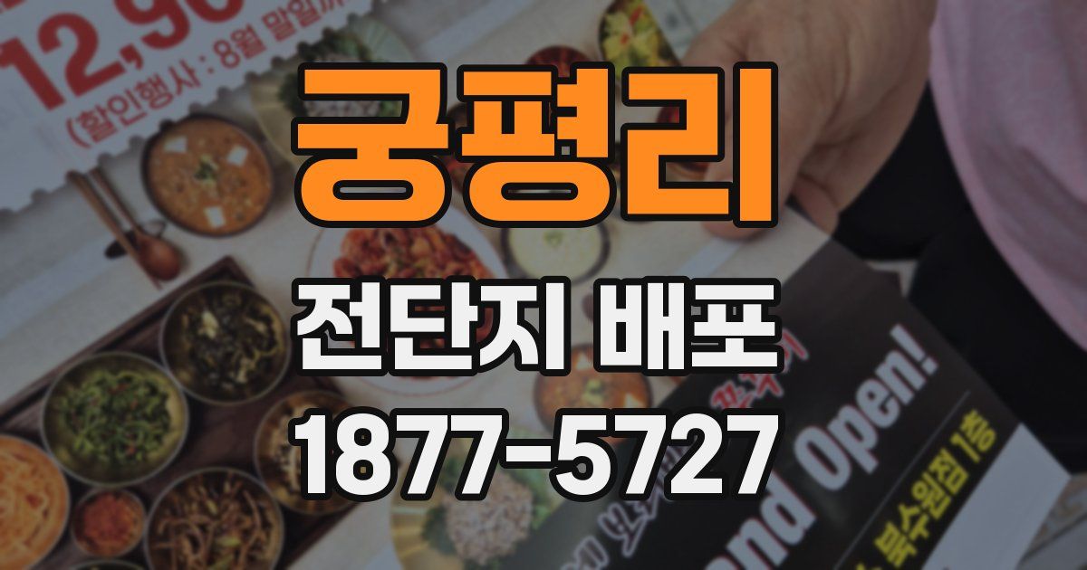 궁평리 전단지 배포