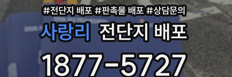 사랑리 전단지 배포