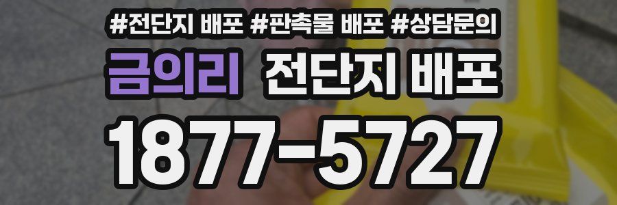 금의리 전단지 배포