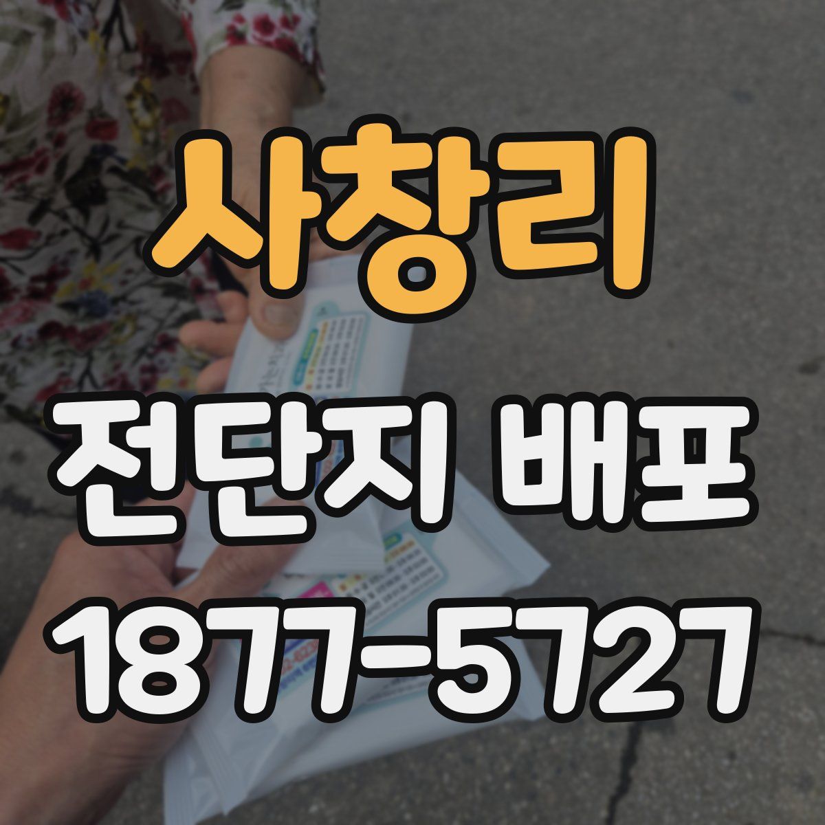 사창리 전단지 배포