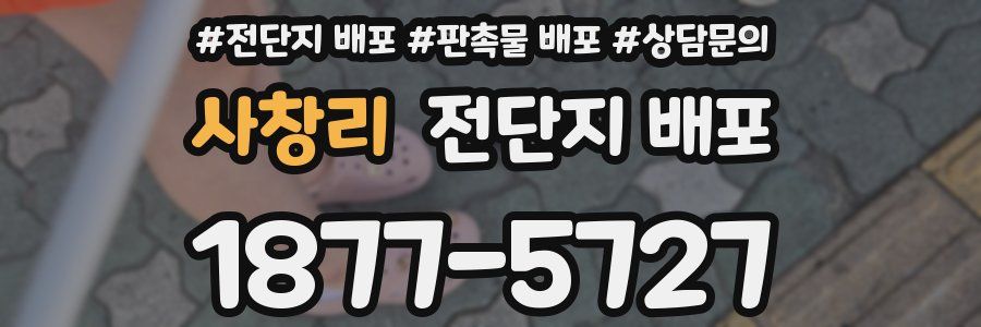 사창리 전단지 배포