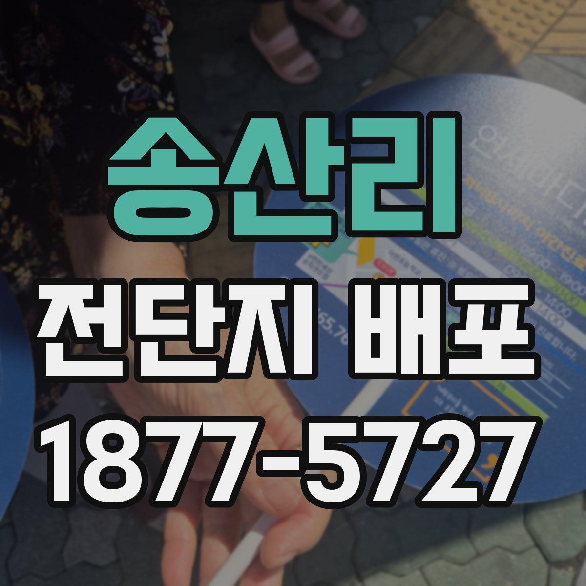 송산리 전단지 배포