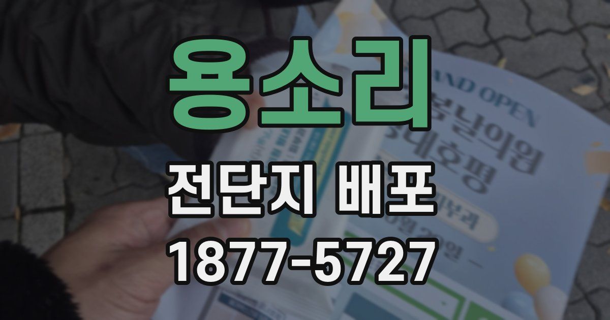 용소리 전단지 배포