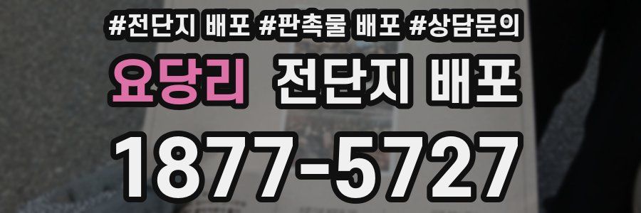 요당리 전단지 배포