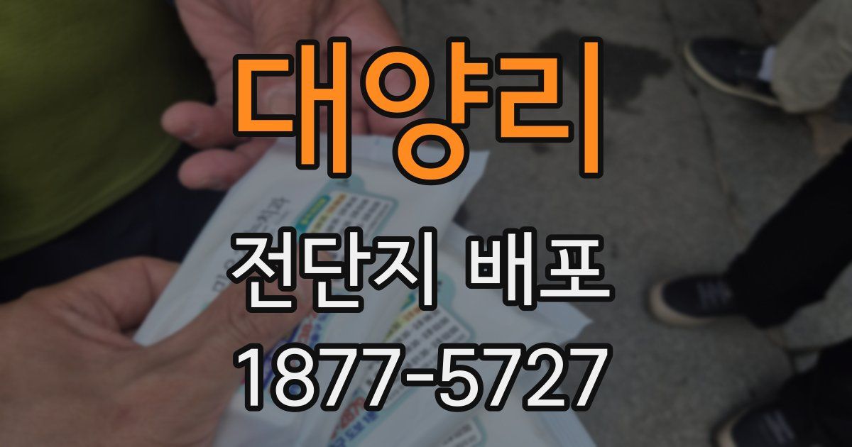 대양리 전단지 배포