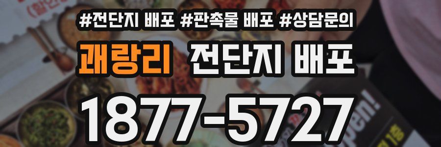 괘랑리 전단지 배포