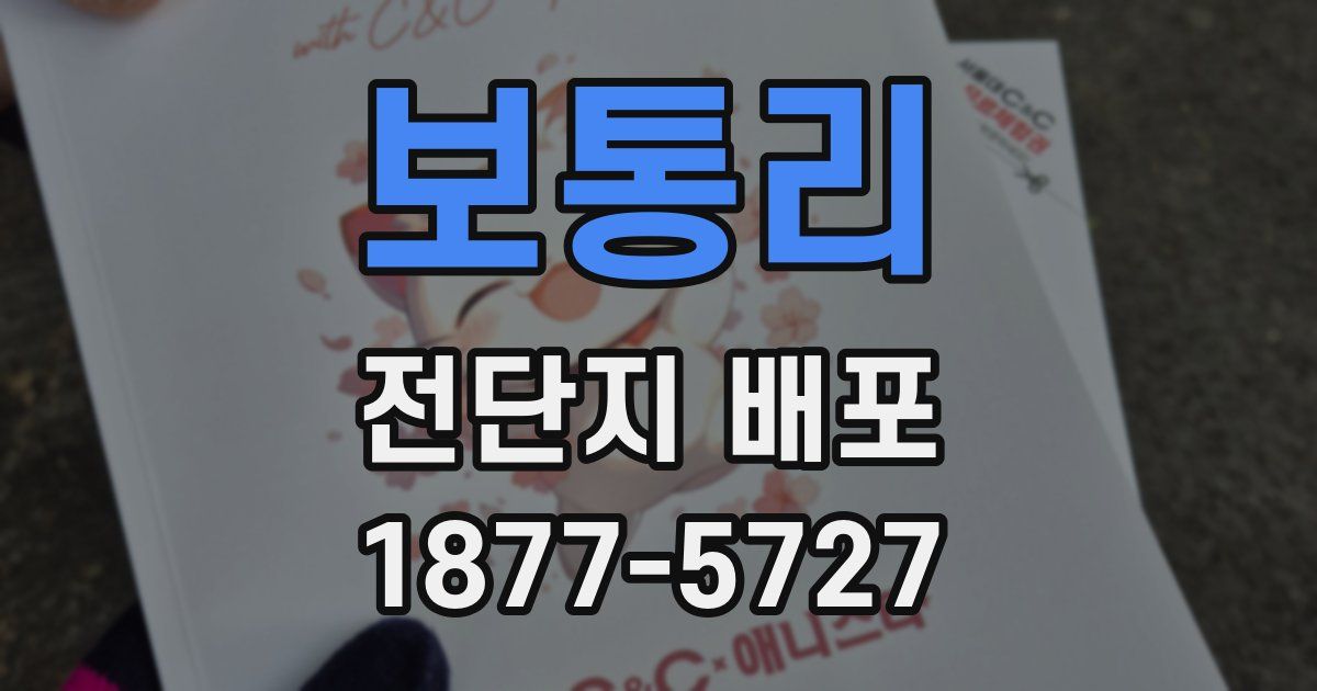 보통리 전단지 배포