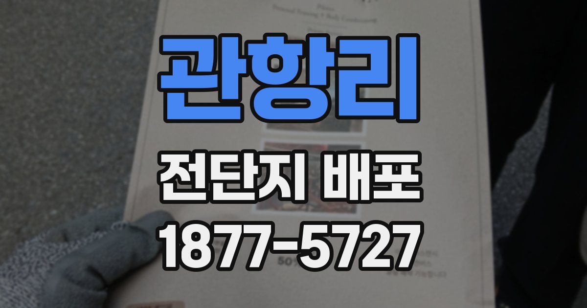 관항리 전단지 배포