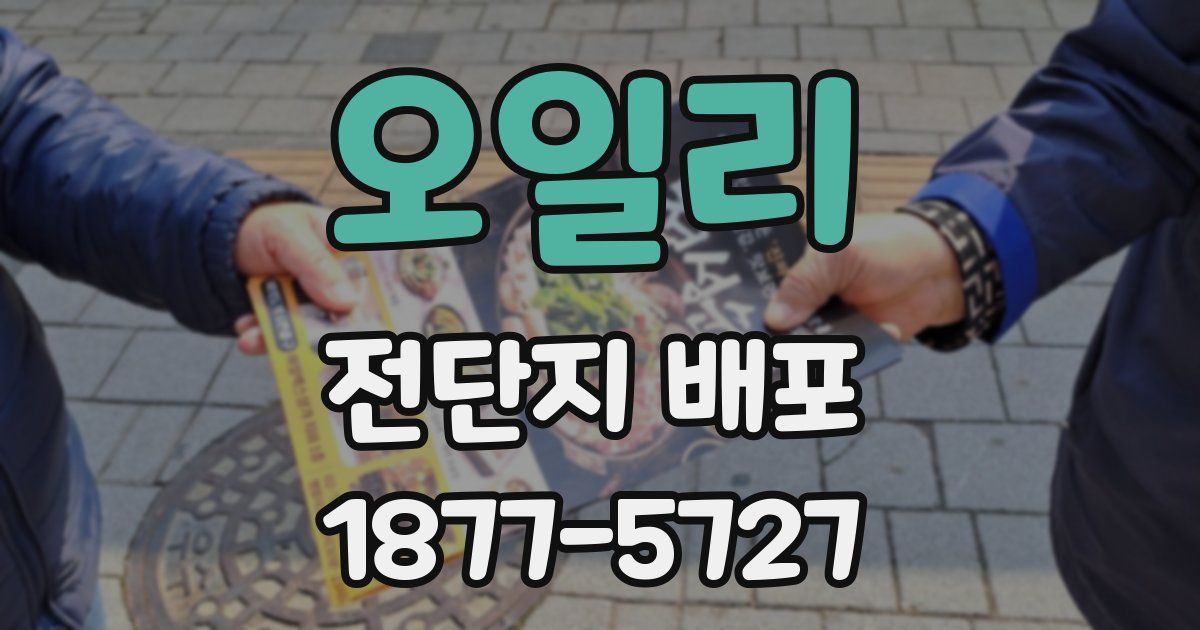 오일리 전단지 배포