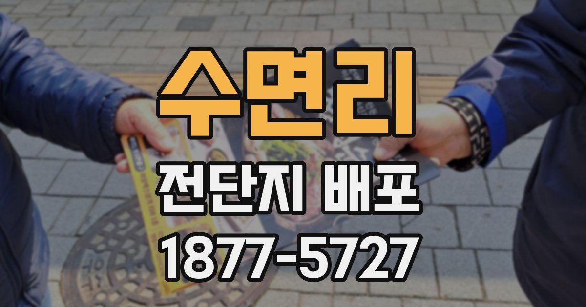 수면리 전단지 배포