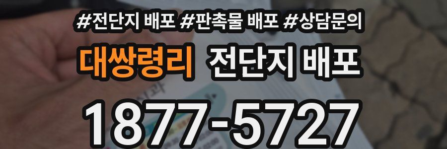 대쌍령리 전단지 배포