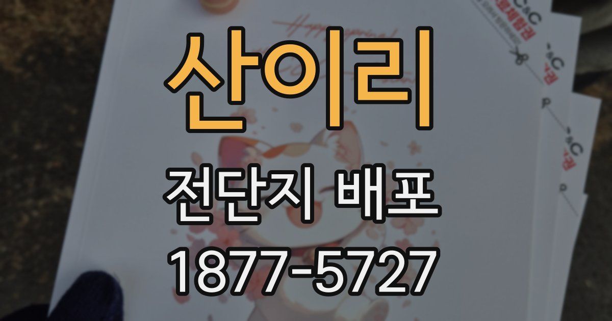 산이리 전단지 배포
