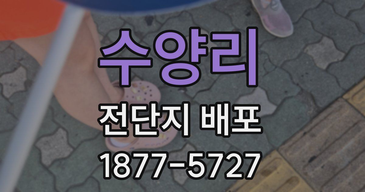 수양리 전단지 배포
