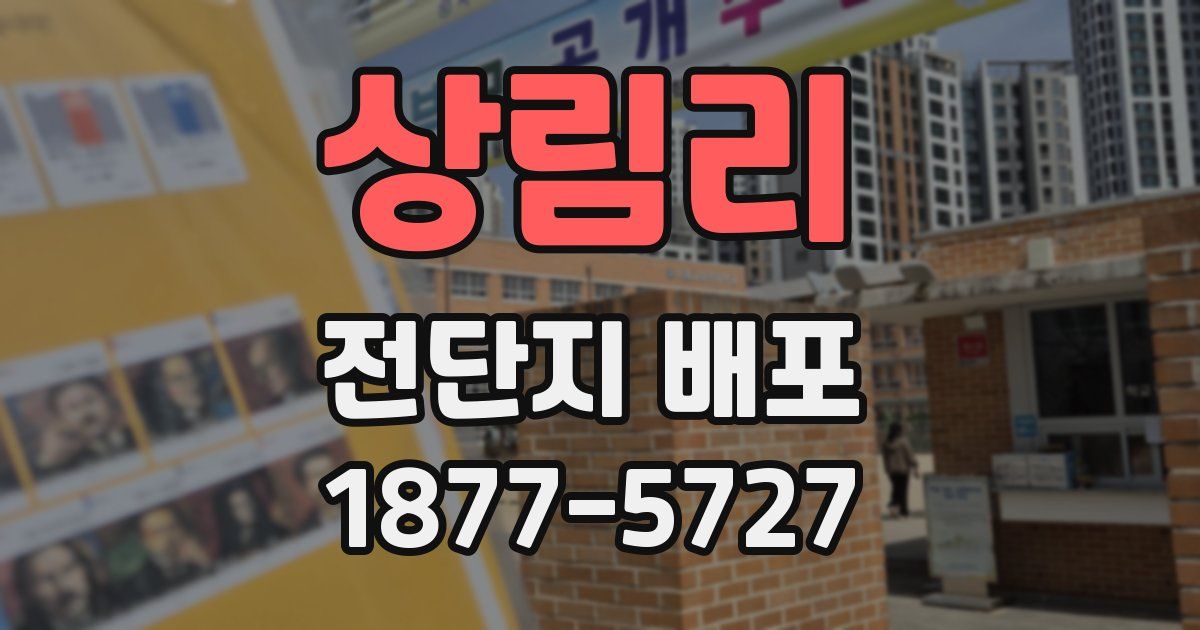 상림리 전단지 배포
