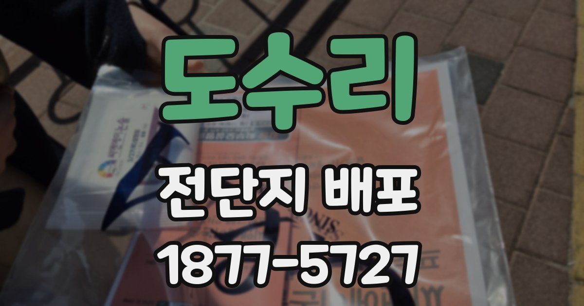 도수리 전단지 배포