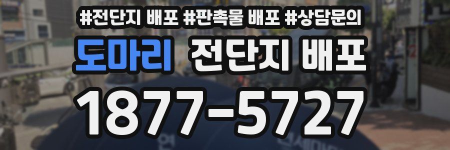 도마리 전단지 배포